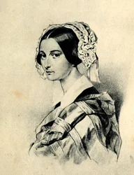 Portret Aleksandry Smirnovej-Rosset 1809-1882. Według rysunku P. Sokołowa