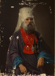 Portret arcybiskupa Iriney Klementyevsky z Pskowa 1753-1818, początek XIX wieku