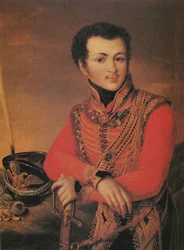 Portret Artemija Łazariewa 1791-1813, sztabsrotmistrza Pułku Huzarów Lejbgwardii, lata 20. XIX wieku