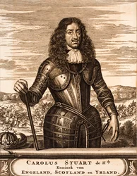 Portret Karola II z Anglii 1630-1685 Od: Scena wojny, 1675.