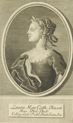 Portret Laury Bassi 1711-1778, 1738.