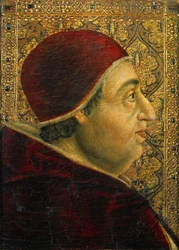 Portret papieża Aleksandra VI 1431-1503, lata 90. XIV wieku.