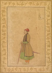 Portret Raja Ram Singh z Bursztynu r. 1667-1688 z Mieczem Dekańskim, ok. 1667-1688 1680-1685.