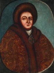 Portret carycy Jewdokii Fiodorownej Łopuchiny 1669-1731, żony cara Piotra I Rosji