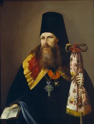 Portret Varlaama Denisova, arcybiskupa Uralu 1804-1873, połowa XIX w.