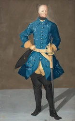 Portret króla Szwecji Karola XII 1682-1718, lata 1710
