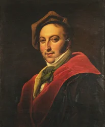 Portret kompozytora Gioachino Antonio Rossiniego 1792-1868.