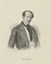 Portret kompozytora Hansa Christiana Lumbye 1810-1874 , c. 1850.