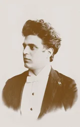 Portret kompozytora Pietro Mascagni 1863-1945.
