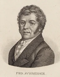 Portret organisty i kompozytora Friedricha Schneidera 1786-1853.