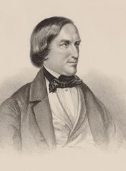 Portret pianisty i kompozytora Karla Augusta Krebsa 1804-1880.
