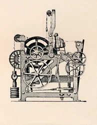 Widok z boku krosna mechanicznego, 1836, 1904