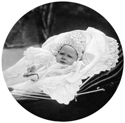 Książę Albert Windsor w wieku jednego roku, ok. 1896 r.