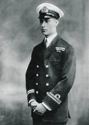 Książę Albert w mundurze porucznika w Royal Navy, 1918