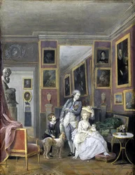Książę Aleksander Siergiejewicz Stroganow z żoną Jekateriną Pietrowną i dziećmi, ok. 1778