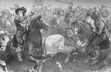 Książę Rupert w Edgehill, 23 października 1642, c1880