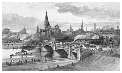 Princes Bridge, Melbourne, Wiktoria, Australia, 1886