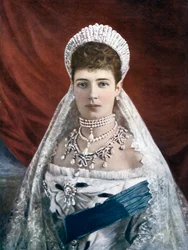 Księżniczka Marie Sophie Frederikke Dagmar, wdowa cesarzowa Rosji, koniec XIX-początek XX wieku