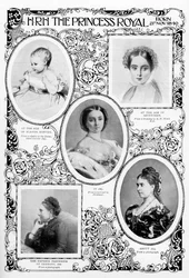 Księżniczka Wiktoria Adelajda Mary Louise, najstarsza córka królowej Wiktorii, koniec XIX wieku