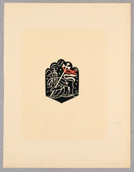 Grafika, winieta, plansza X, Etiopia, czyli Chrystus, Madonna i święci, jak ich widziałem w iluminacjach starych etiopskich kodeksów, portfolio, 1920