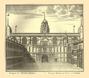 Perspektywa londyńskiego Guildhall, 1886.