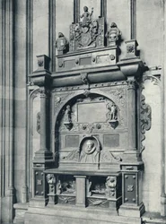 Grób rektora Murraysa 1624 w East End of Chapel, 1926
