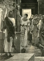 Psammetichus i brązowy hełm, 1890.