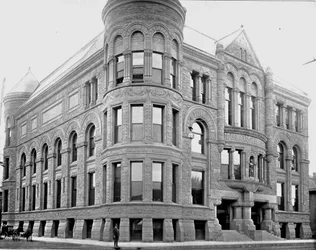 Budynek Biblioteki Publicznej, Minneapolis, Minnesota, USA, ok. 1900.