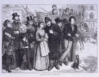 Publiczny świadek zaćmienia Słońca, Londyn, c1870