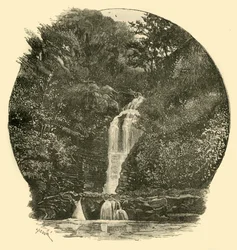 Wodospady Pyrddin, Vale of Neath, 1898.