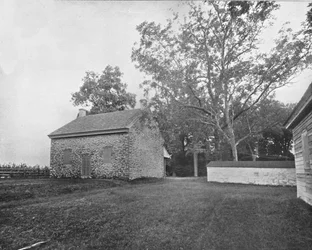 Quaker Meeting House, Battlefield of Princeton, New Jersey, USA, ok. 1900.