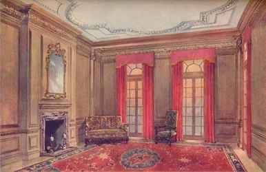 Wnętrze Królowej Anny, z krzesłami elżbietańskimi, XVIII wiek, 1910