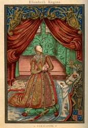 Królowa Elżbieta I na modlitwie, 1569, 1893