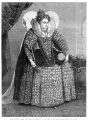 Królowa Elżbieta ubrana na królewskie dziękczynienie po klęsce hiszpańskiej Armady, 1872