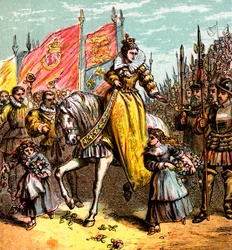 Wstąpienie królowej Elżbiety, 1558, c1850