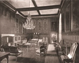 Pokój królowej Elżbiety w Penshurst Place, Kent, 1894.