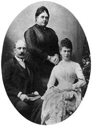 Królowa Maria i jej rodzice, książę i księżna Teck, c1890-1900, 1935
