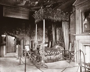Sypialnia Królowej Marii w Holyroodhouse, Edynburg, Szkocja, 1894.