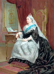 Królowa Wiktoria 1819-1901 w czasie swojego Złotego Jubileuszu, 1887