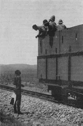 Wypytywanie Zulu o miejsce pobytu Burów, 1902