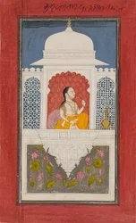 Raja Sagat Singh w pawilonie, ok. 1750