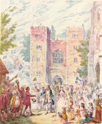 Randulph Crews Małżeństwo z Hildą w Lambeth Church, 1842, 1903.