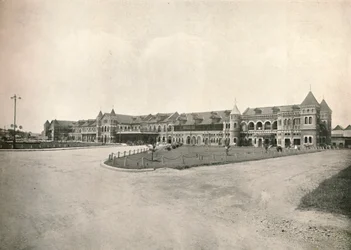 Dworzec kolejowy w Rangunie, 1900.