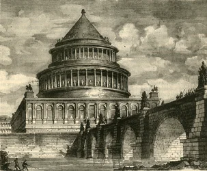 Rekonstrukcja Mauzoleum Hadriana, obecnie Zamek Świętego Anioła, 1890.