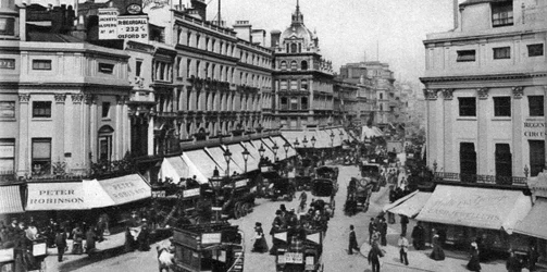 Regent Circus Oxford Circus, Londyn, lata 80. XIX wieku, 1926-1927