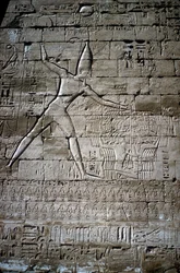 Ulga Ramzesa III uderzających wrogów, Świątynia grobowa Ramzesa III, Medinet Habu, c1200BC