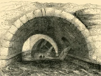 Pozostałości starego mostu Holborn, ok. 1872 r.