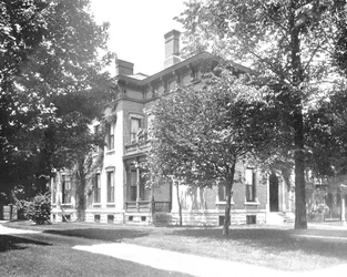 Rezydencja byłego prezydenta Harrisona, Indianapolis, Indiana, USA, ok. 1900.