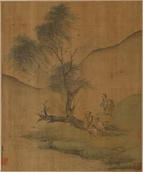 Odpoczynek pod wierzbami, prawdopodobnie dynastia Ming, 1368-1644.