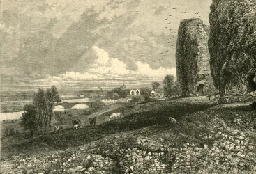 Zamek i bagna Rhuddlan, 1898.